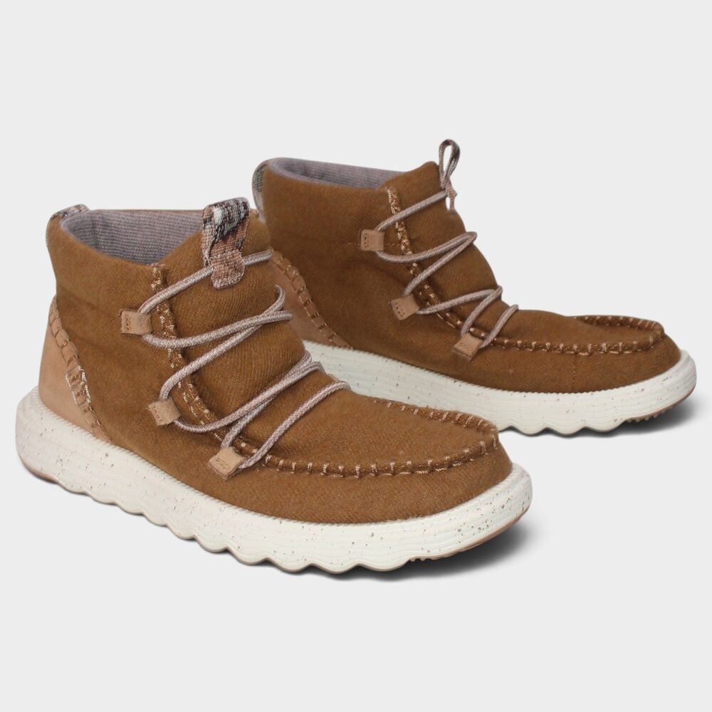 Hey Dude Reyes Wool Cognac Ankle Boots Womens 9